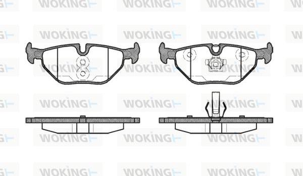 Woking P3653.40 - Bremžu uzliku kompl., Disku bremzes ps1.lv