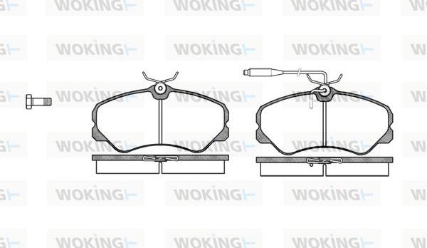 Woking P3613.02 - Bremžu uzliku kompl., Disku bremzes ps1.lv