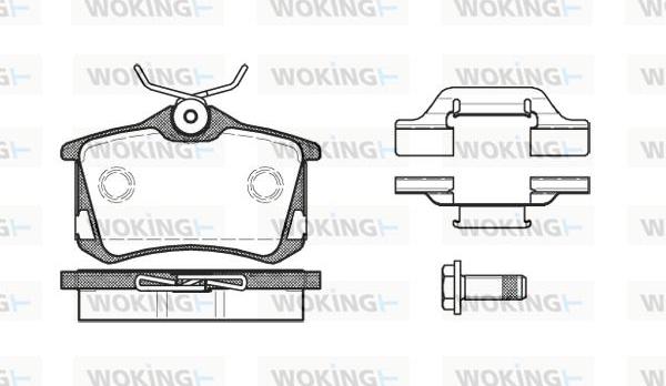 Woking P3633.50 - Bremžu uzliku kompl., Disku bremzes ps1.lv