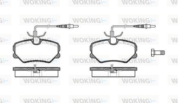 Woking P3623.12 - Bremžu uzliku kompl., Disku bremzes ps1.lv