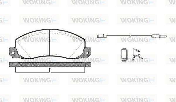 Woking P3023.02 - Bremžu uzliku kompl., Disku bremzes ps1.lv