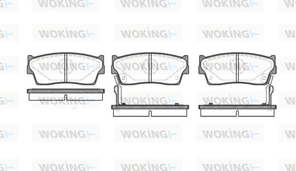 Woking P3893.02 - Bremžu uzliku kompl., Disku bremzes ps1.lv