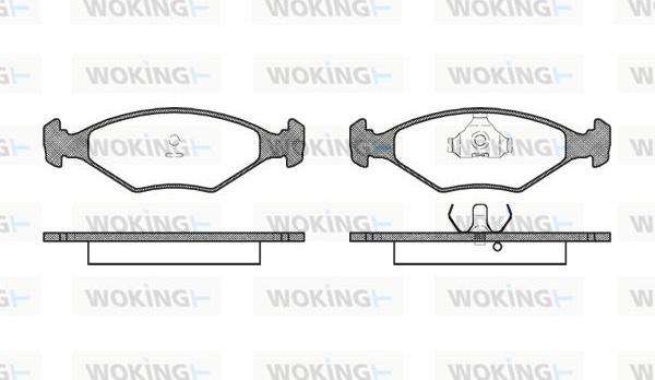 Woking P3813.00 - Bremžu uzliku kompl., Disku bremzes ps1.lv