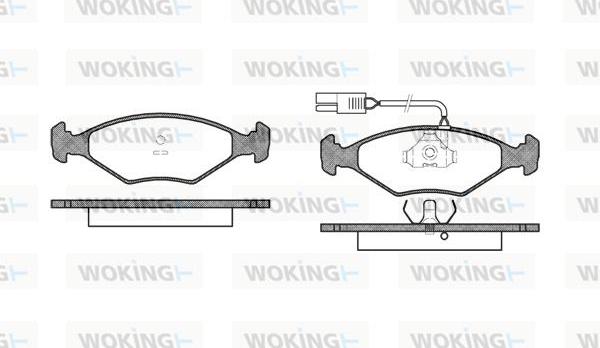 Woking P3813.02 - Bremžu uzliku kompl., Disku bremzes ps1.lv