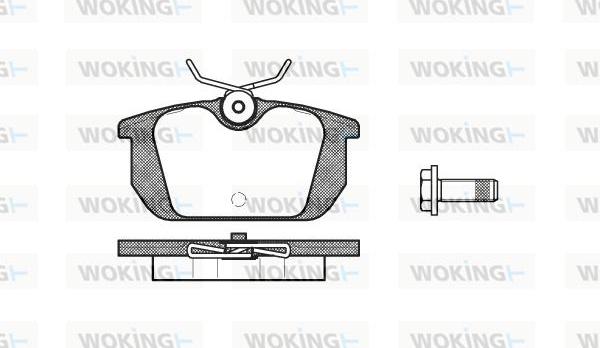 Woking P3313.00 - Bremžu uzliku kompl., Disku bremzes ps1.lv