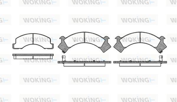 Woking P2943.00 - Bremžu uzliku kompl., Disku bremzes ps1.lv