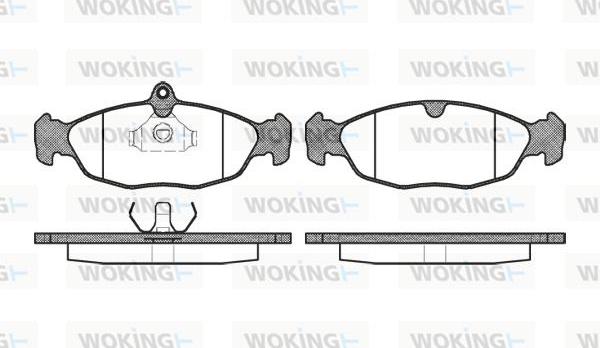 Woking P2933.00 - Bremžu uzliku kompl., Disku bremzes ps1.lv