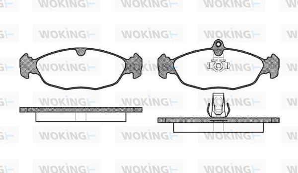 Woking P2933.30 - Bremžu uzliku kompl., Disku bremzes ps1.lv