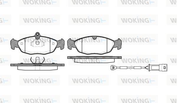 Woking P2933.22 - Bremžu uzliku kompl., Disku bremzes ps1.lv