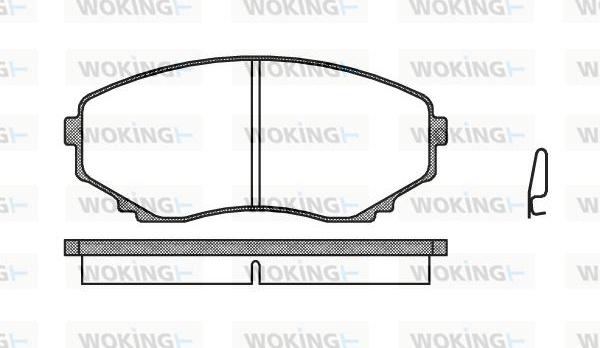 Woking P2973.00 - Bremžu uzliku kompl., Disku bremzes ps1.lv