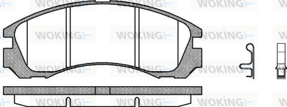 Woking P2543.32 - Bremžu uzliku kompl., Disku bremzes ps1.lv