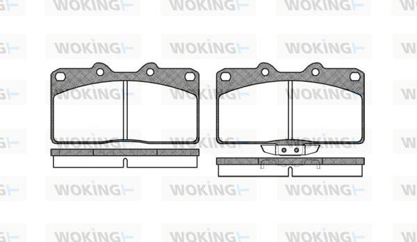 Woking P2553.02 - Bremžu uzliku kompl., Disku bremzes ps1.lv