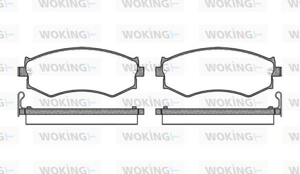 Woking P2503.04 - Bremžu uzliku kompl., Disku bremzes ps1.lv