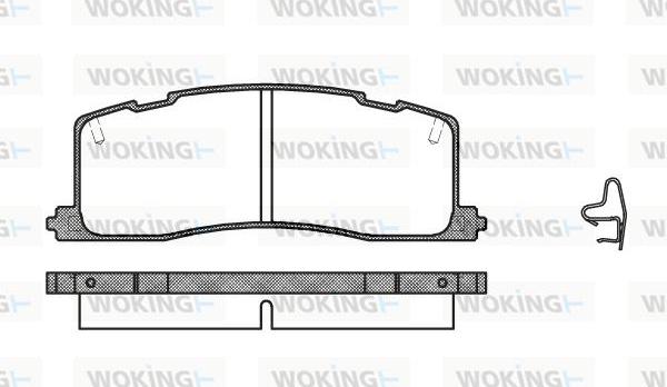 Woking P2673.00 - Bremžu uzliku kompl., Disku bremzes ps1.lv