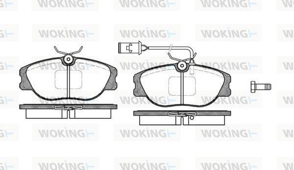 Woking P2053.02 - Bremžu uzliku kompl., Disku bremzes ps1.lv