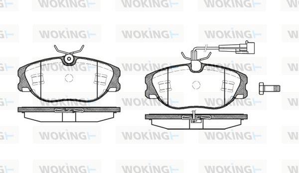 Woking P2053.72 - Bremžu uzliku kompl., Disku bremzes ps1.lv