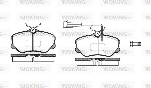 Woking P2033.02 - Bremžu uzliku kompl., Disku bremzes ps1.lv