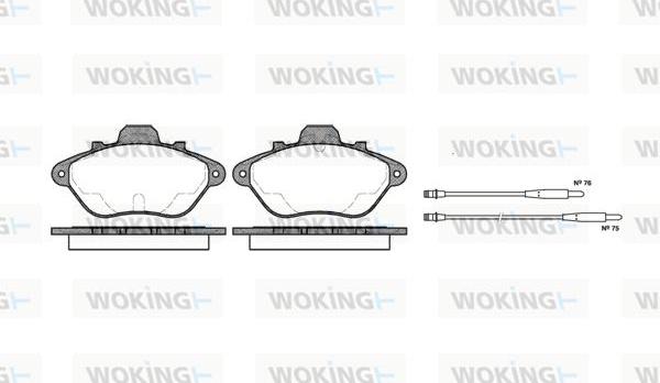 Woking P2103.04 - Bremžu uzliku kompl., Disku bremzes ps1.lv