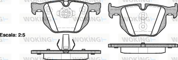 Woking P2813.61 - Bremžu uzliku kompl., Disku bremzes ps1.lv