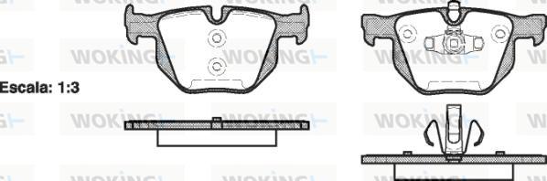 Woking P2813.70 - Bremžu uzliku kompl., Disku bremzes ps1.lv