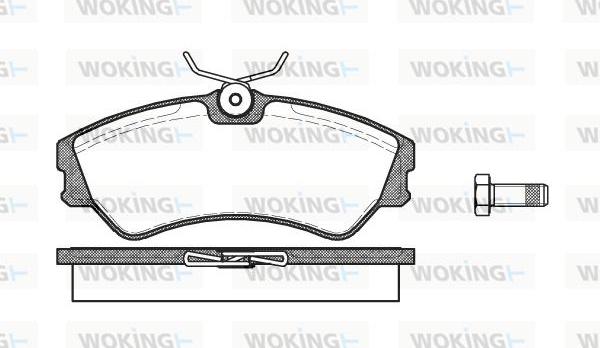 Woking P2833.00 - Bremžu uzliku kompl., Disku bremzes ps1.lv