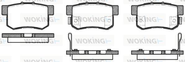 Woking P2253.52 - Bremžu uzliku kompl., Disku bremzes ps1.lv