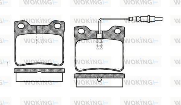 Woking P2213.22 - Bremžu uzliku kompl., Disku bremzes ps1.lv