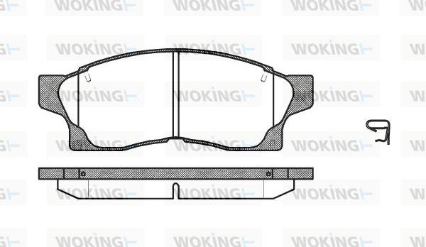 Woking P2773.00 - Bremžu uzliku kompl., Disku bremzes ps1.lv