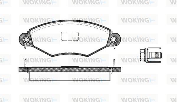 Woking P7433.10 - Bremžu uzliku kompl., Disku bremzes ps1.lv