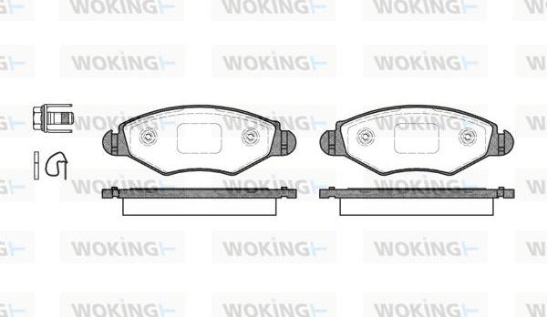 Woking P7433.20 - Bremžu uzliku kompl., Disku bremzes ps1.lv