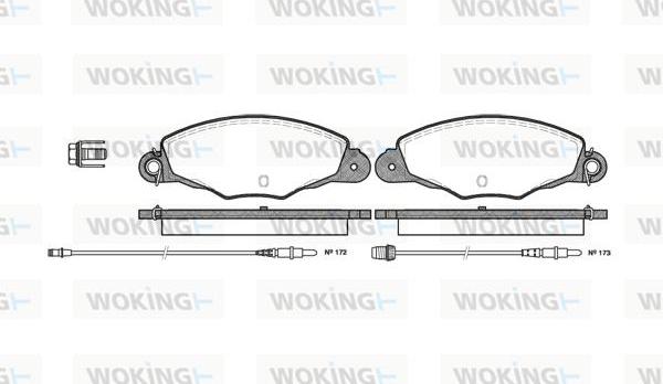 Woking P7593.04 - Bremžu uzliku kompl., Disku bremzes ps1.lv