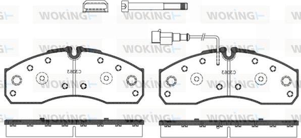 Woking P7513.42 - Bremžu uzliku kompl., Disku bremzes ps1.lv