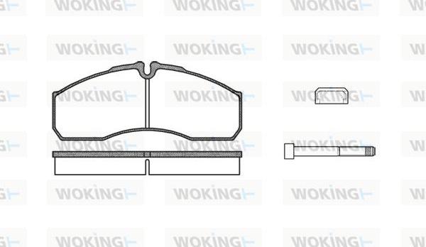 Woking P7513.86 - Bremžu uzliku kompl., Disku bremzes ps1.lv