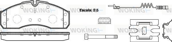 Woking P7513.22 - Bremžu uzliku kompl., Disku bremzes ps1.lv