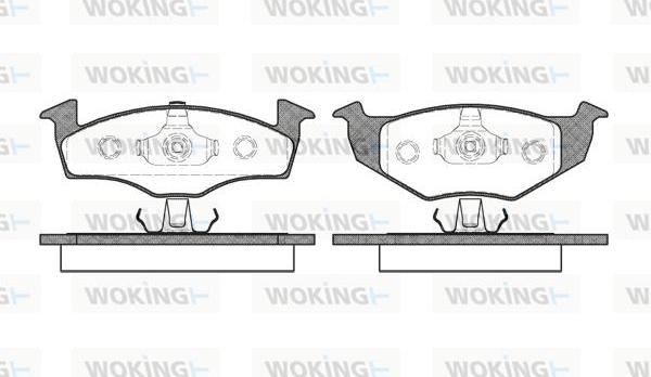 Woking P7093.00 - Bremžu uzliku kompl., Disku bremzes ps1.lv