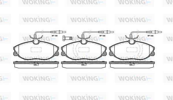 Woking P7043.14 - Bremžu uzliku kompl., Disku bremzes ps1.lv