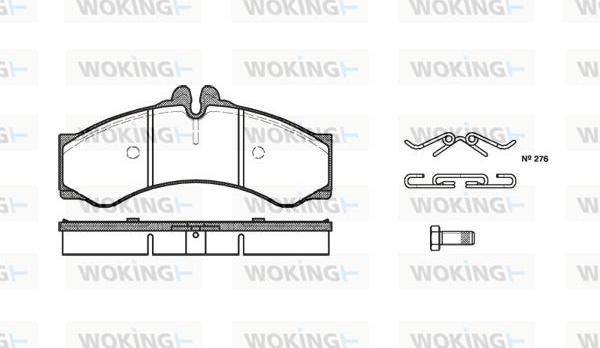 Woking P7143.00 - Bremžu uzliku kompl., Disku bremzes ps1.lv