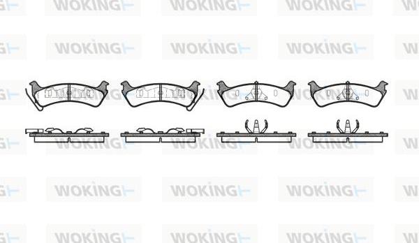 Woking P7173.00 - Bremžu uzliku kompl., Disku bremzes ps1.lv