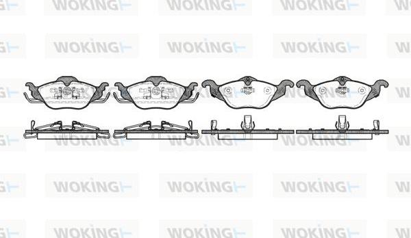 Woking P7843.02 - Bremžu uzliku kompl., Disku bremzes ps1.lv