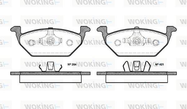 Woking P7333.20 - Bremžu uzliku kompl., Disku bremzes ps1.lv