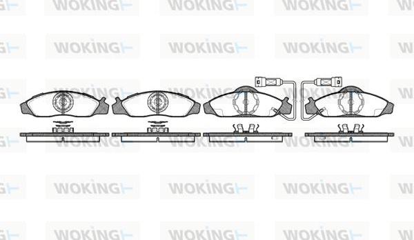 Woking P7243.02 - Bremžu uzliku kompl., Disku bremzes ps1.lv