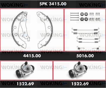 Woking SPK 3415.00 - Bremžu loku komplekts ps1.lv