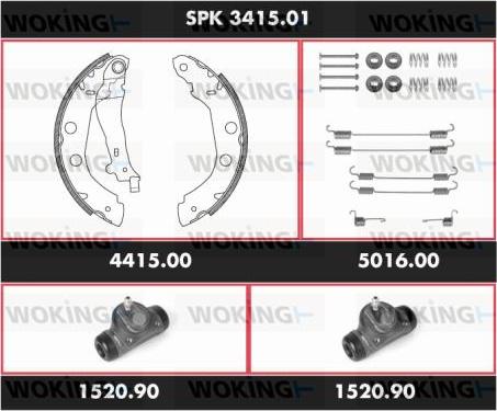 Woking SPK 3415.01 - Bremžu loku komplekts ps1.lv