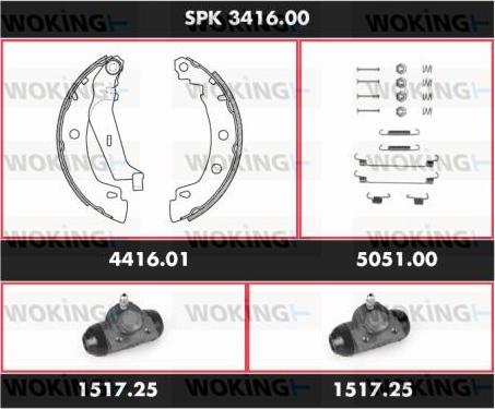 Woking SPK 3416.00 - Bremžu loku komplekts ps1.lv