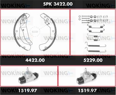 Woking SPK 3422.00 - Bremžu loku komplekts ps1.lv