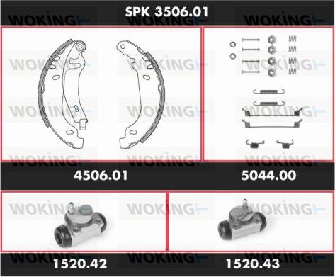 Woking SPK 3506.01 - Bremžu loku komplekts ps1.lv