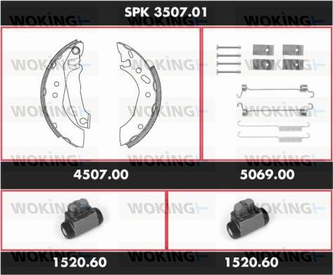 Woking SPK 3507.01 - Bremžu loku komplekts ps1.lv