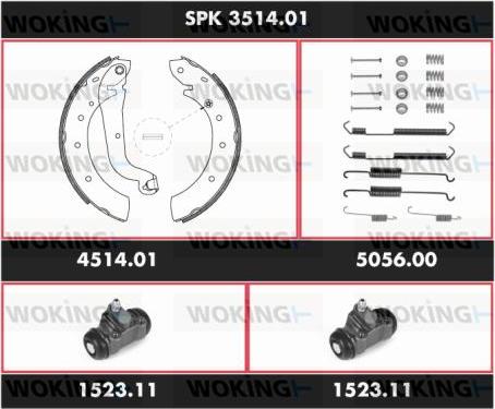 Woking SPK 3514.01 - Bremžu loku komplekts ps1.lv