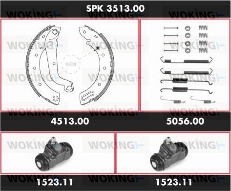 Woking SPK 3513.00 - Bremžu loku komplekts ps1.lv