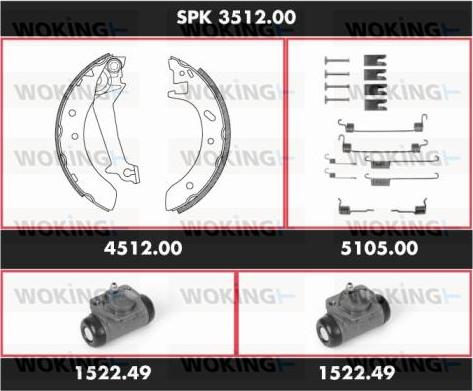 Woking SPK 3512.00 - Bremžu loku komplekts ps1.lv